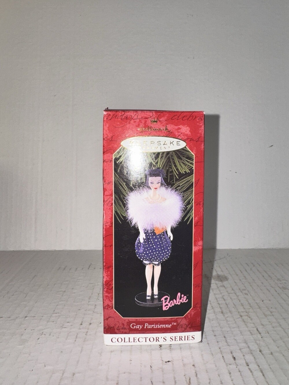 1999 Hallmark Keepsake Gay Parisienne Barbie Ornament #6 QXI5301 Box